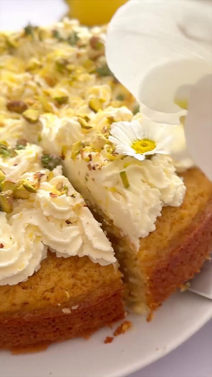 Lemon Olive Oil Cake with Mascarpone