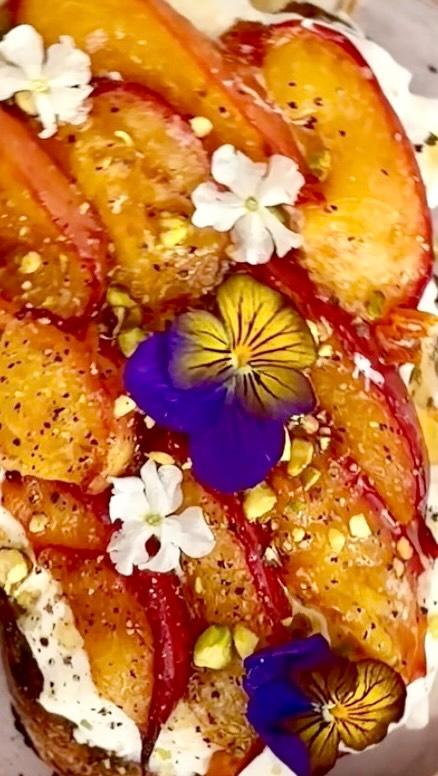 Burrata & Peach Sourdough Toast