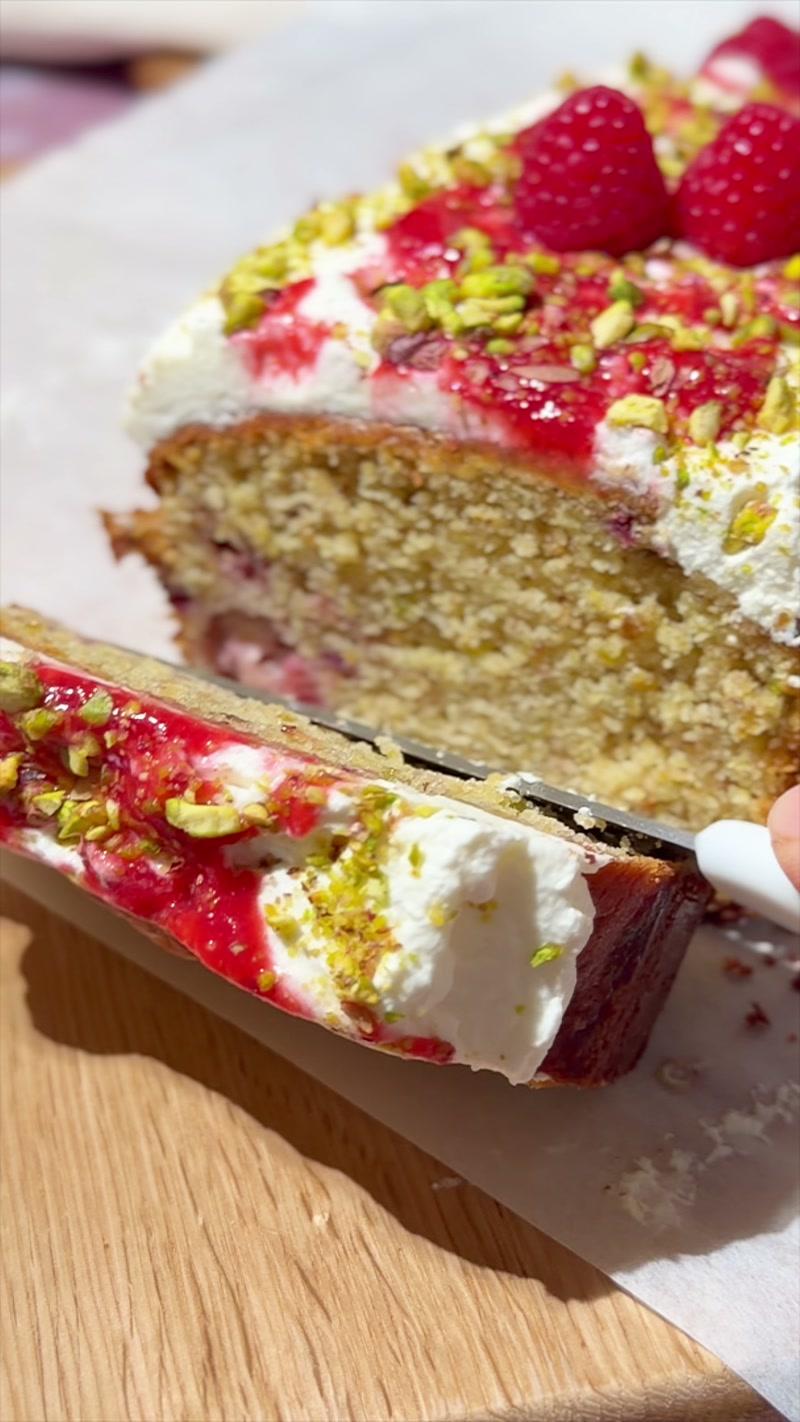 Raspberry Pistachio Loaf