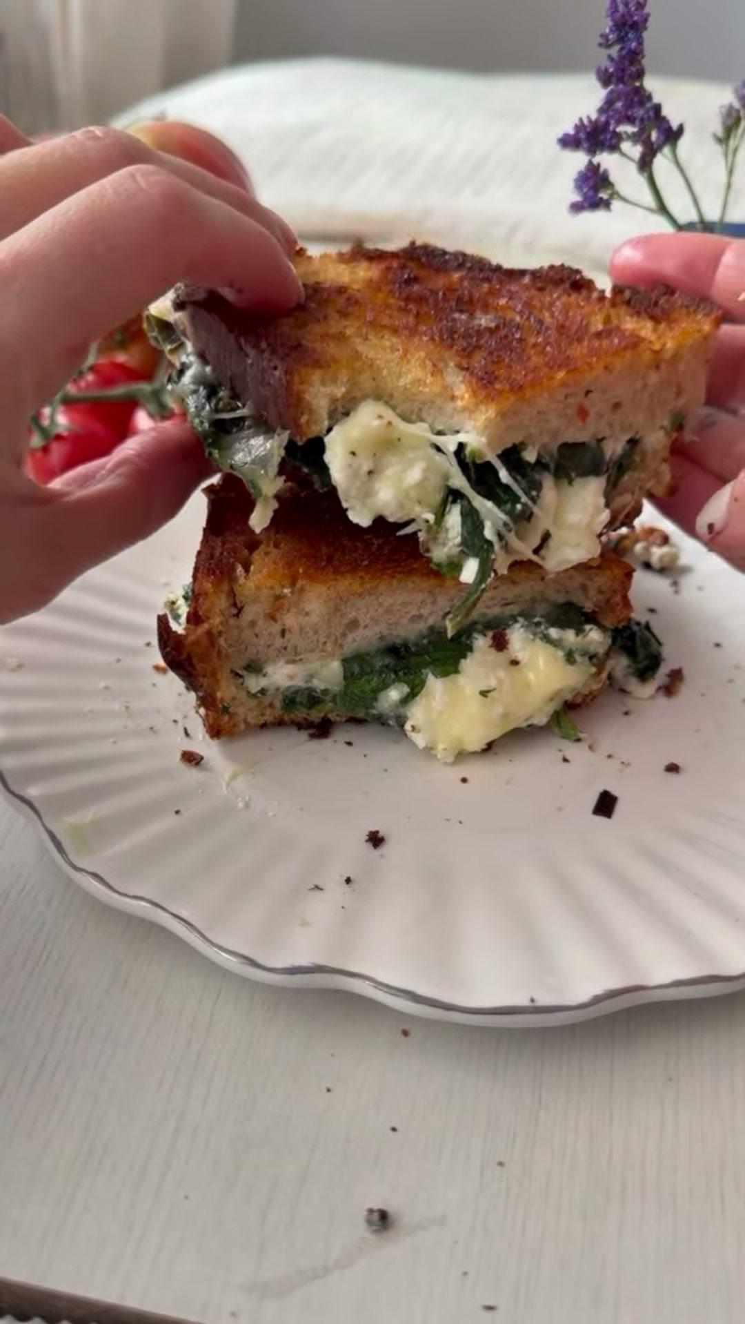 Spanakopita Grilled Cheese